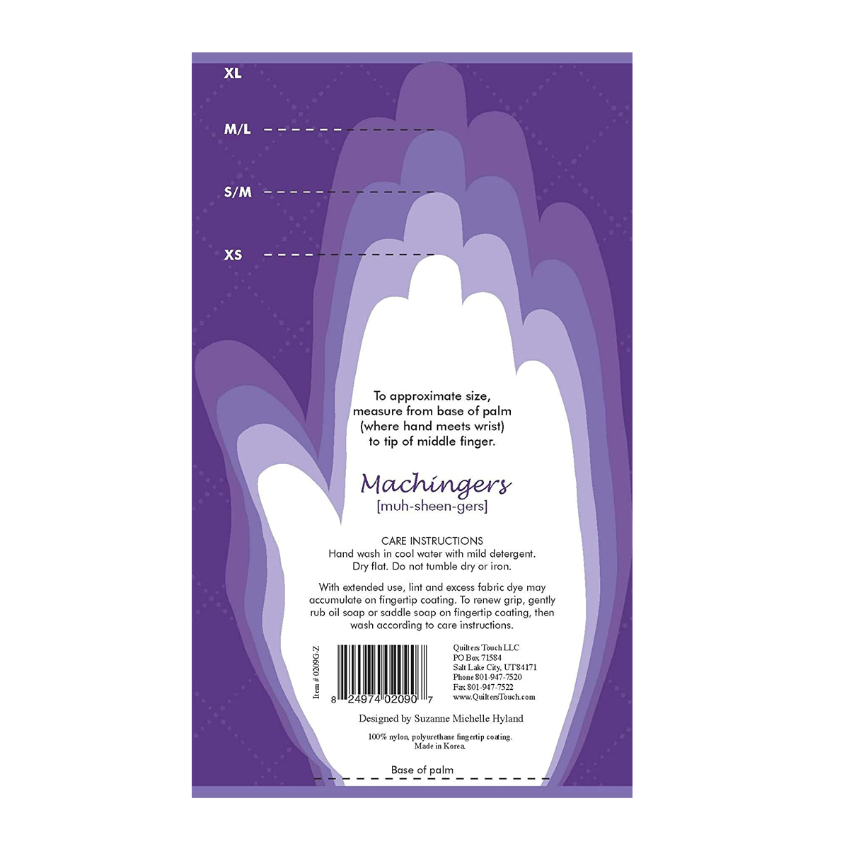 Machingers size guide