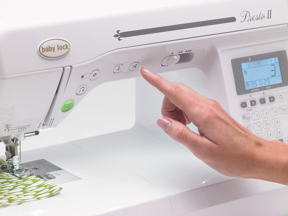 Baby Lock Presto 2 automatic thread trimming - The Sewing Machine Shop - Bay Area - Walnut Creek