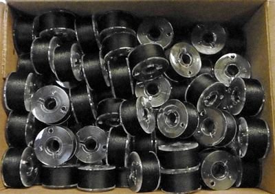 Pre-Wound Fil-Tech Black Embroidery Bobbins, Box of 80