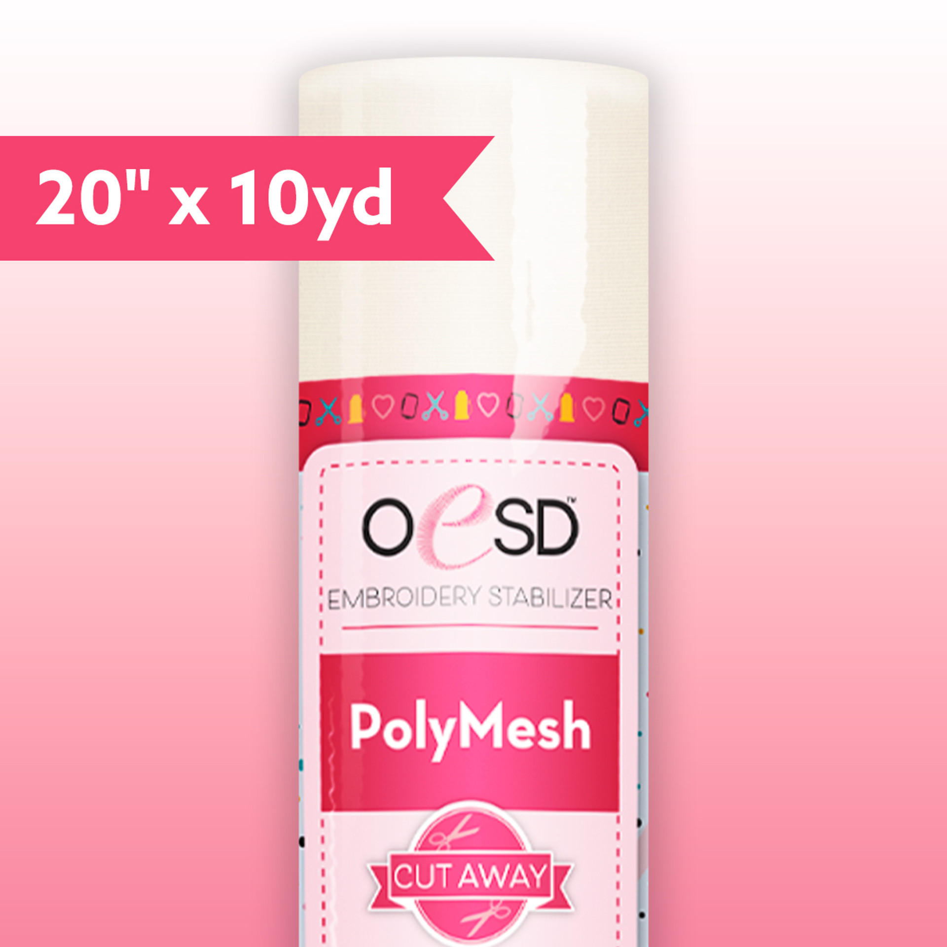 OESD CutAway PolyMesh 20" White