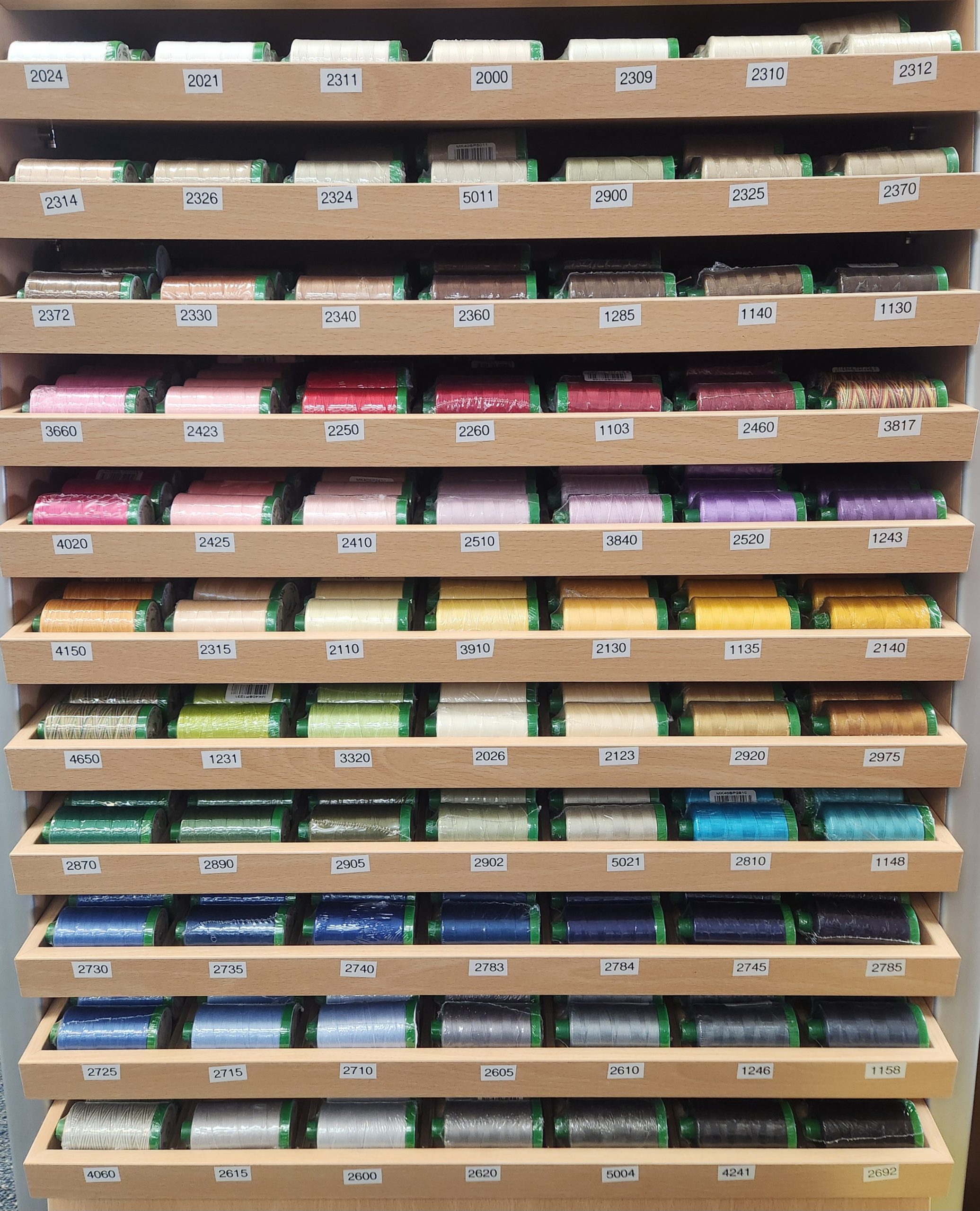 Aurifil 40 Thread Chart