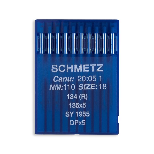 Schmetz 5 Aghi A Pistone Rotondo 287 WH/1738 – Spessore 110/18, Confezione Da 5 Pezzi