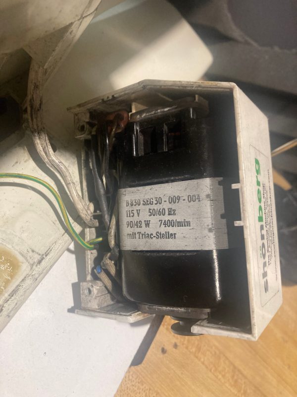 Worn out sewing machine motor